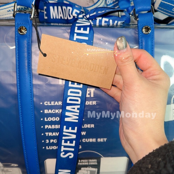 Steve Madden Clear Duffle Bag Set of 7 - Picture 10 of 10